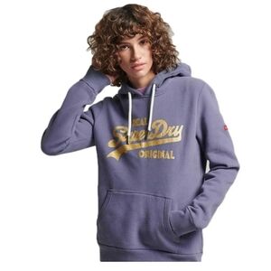 Womans Purple Super Dry Vintage Gold Logo Hoodie Size L